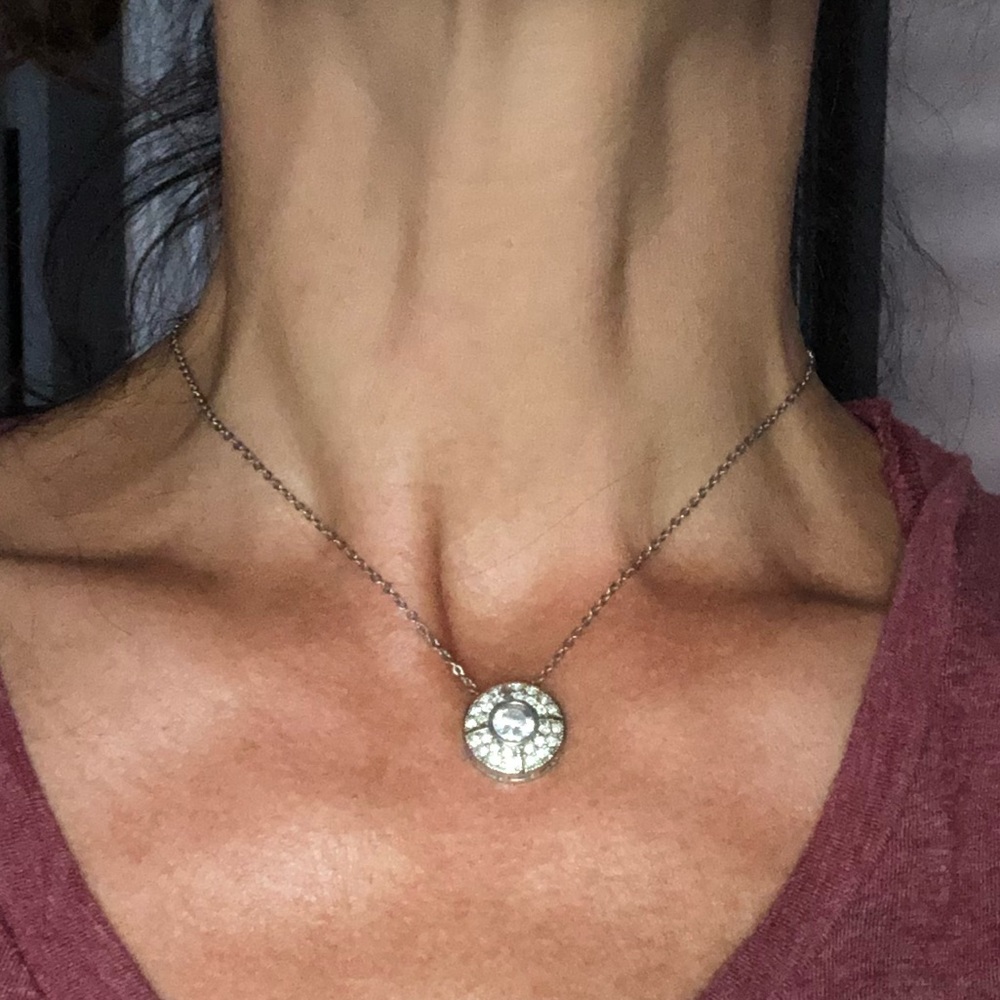 Vintage Avon Crystal Pendant Necklace